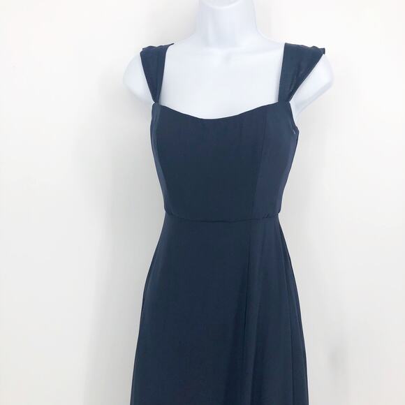AFTER SIX 1560 Off-the-Shoulder Long Dress 2R Midnight Blue Gown Formal NWOT - Picture 5 of 13